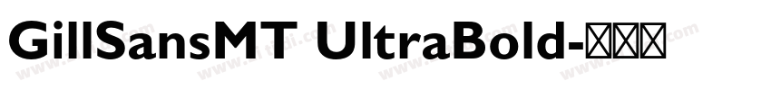 GillSansMT UltraBold字体转换